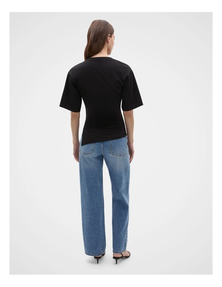 Waisted Asymmetrical Hem Tee image 3