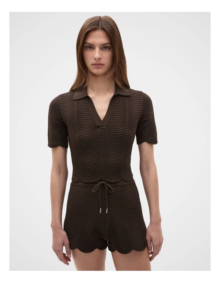 Wave Stitch Polo Knit image 4