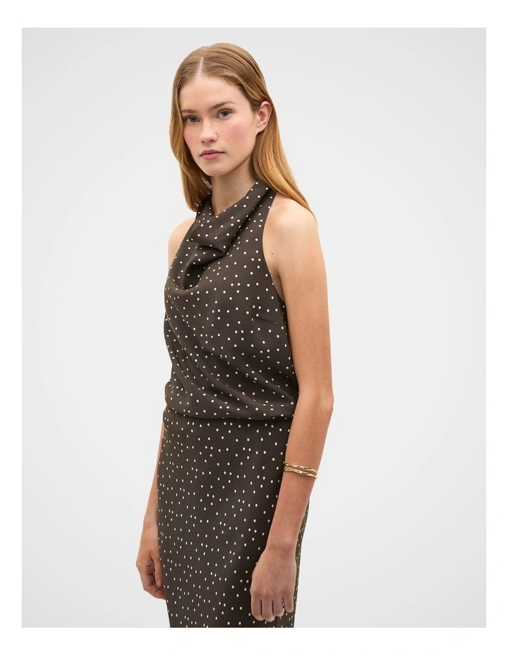 Spot Print Halter Top image 4