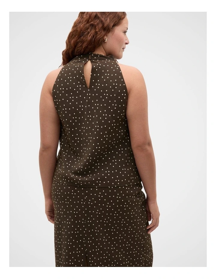 Spot Print Halter Top image 7