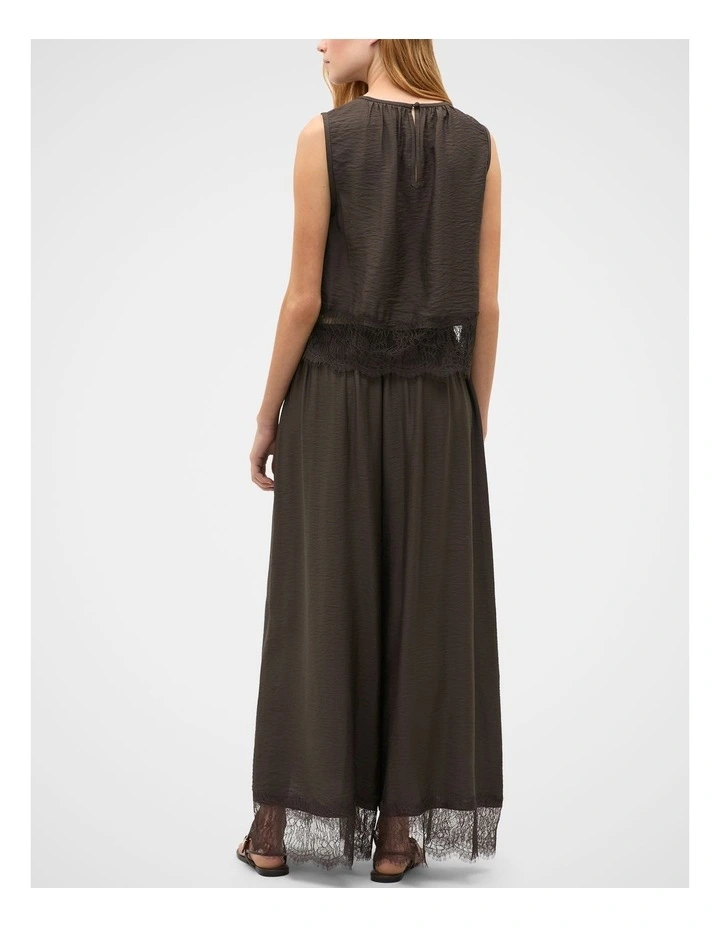 Crinkle Lace Trim Crop Tank image 3