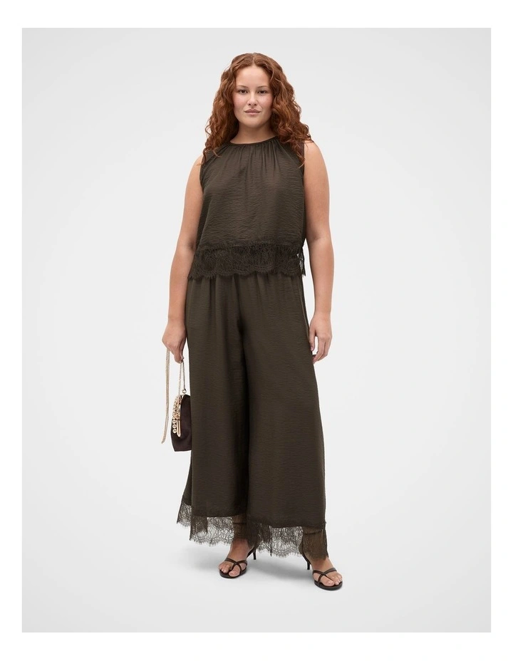 Crinkle Lace Trim Crop Tank image 5