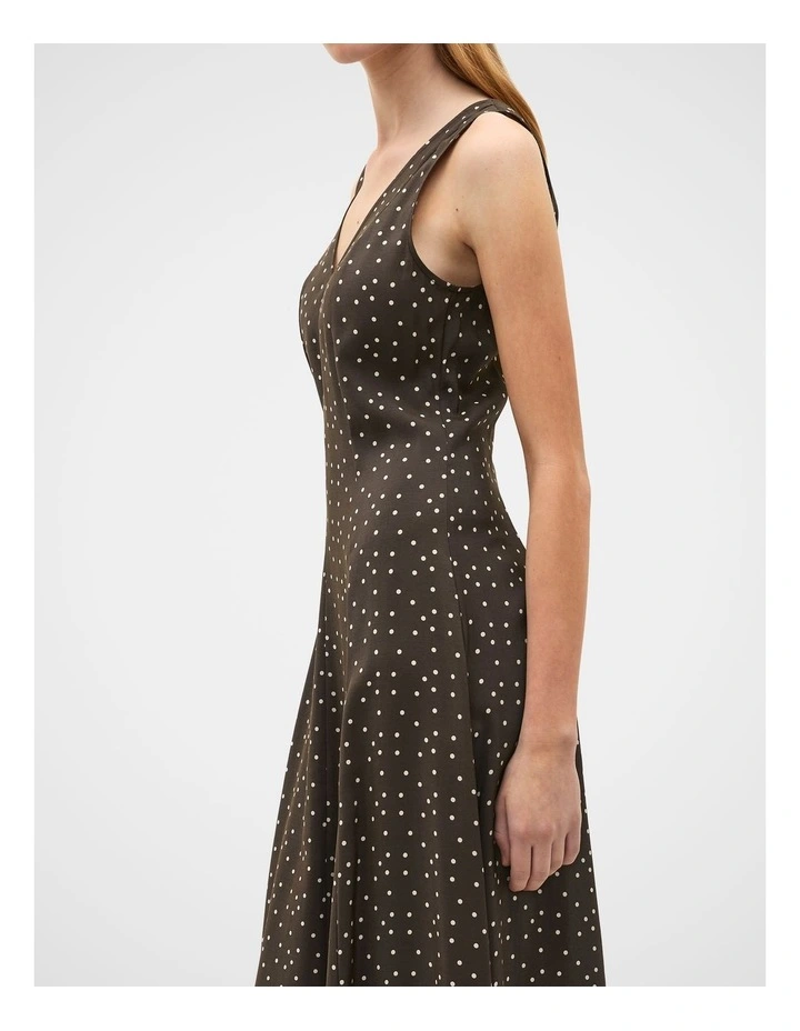 Spot Print Midi Dress image 4