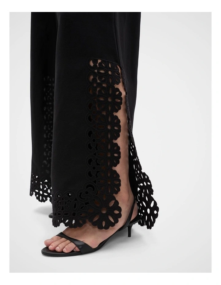 Linen Blend Cutwork Pant image 2