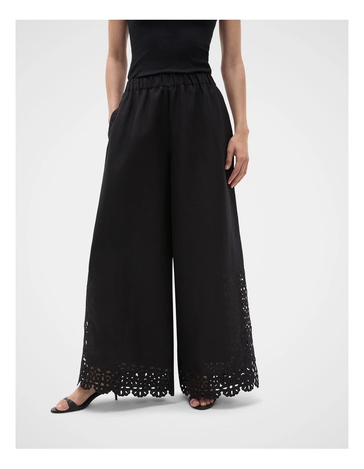Linen Blend Cutwork Pant image 3