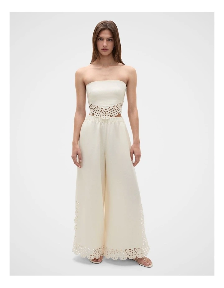 Linen Blend Cutwork Pant image 2