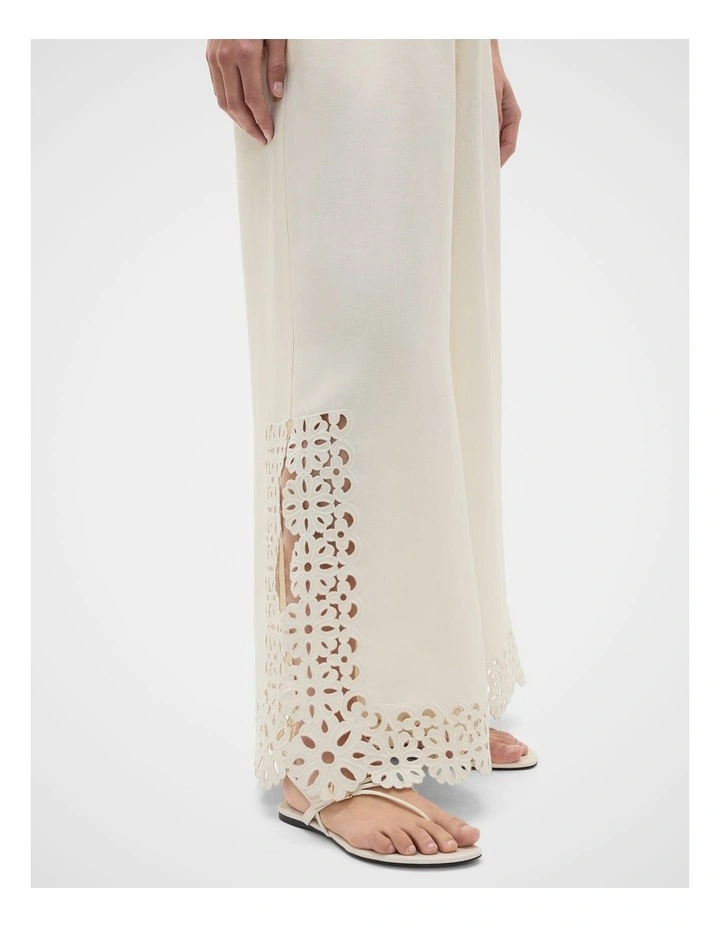 Linen Blend Cutwork Pant image 3