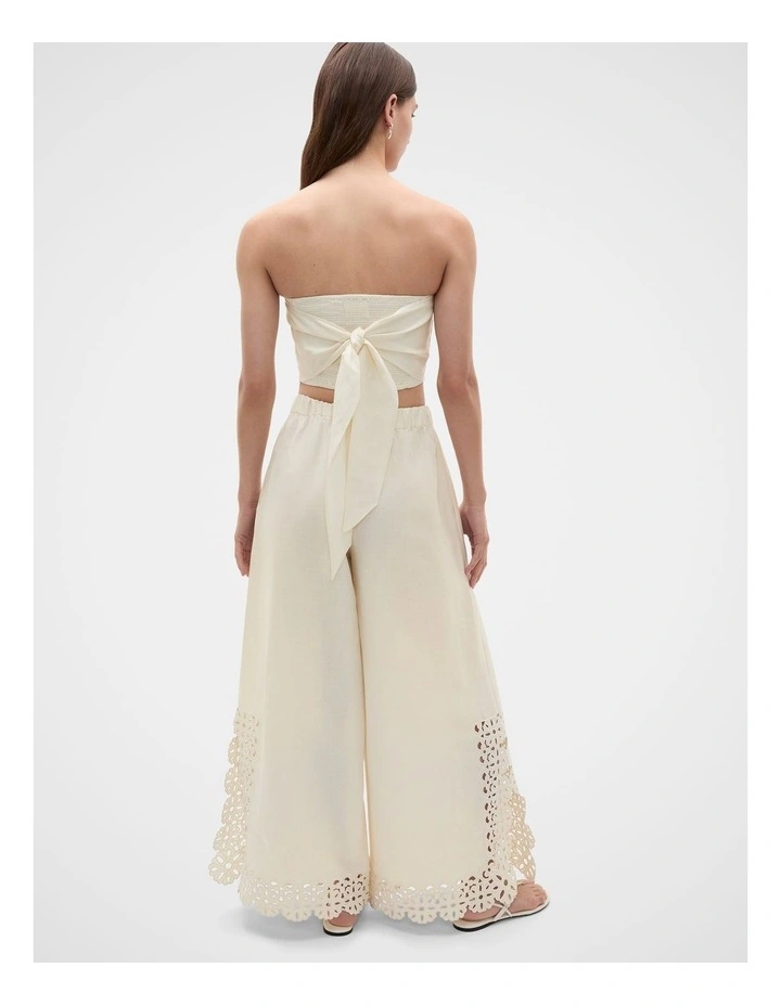 Linen Blend Cutwork Pant image 4