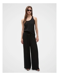 Satin Back Wide Leg Pant