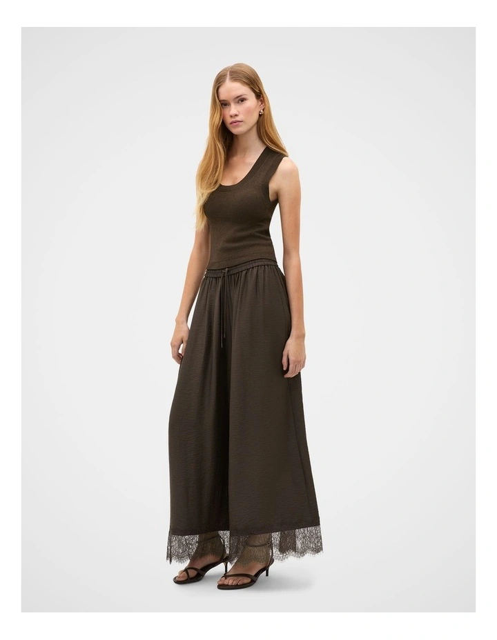 Crinkled Lace Trim Pant image 1
