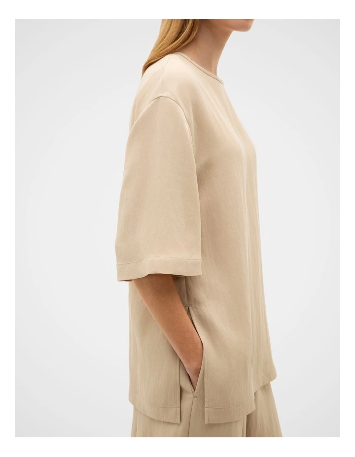 Textured Twill Longline Top image 4