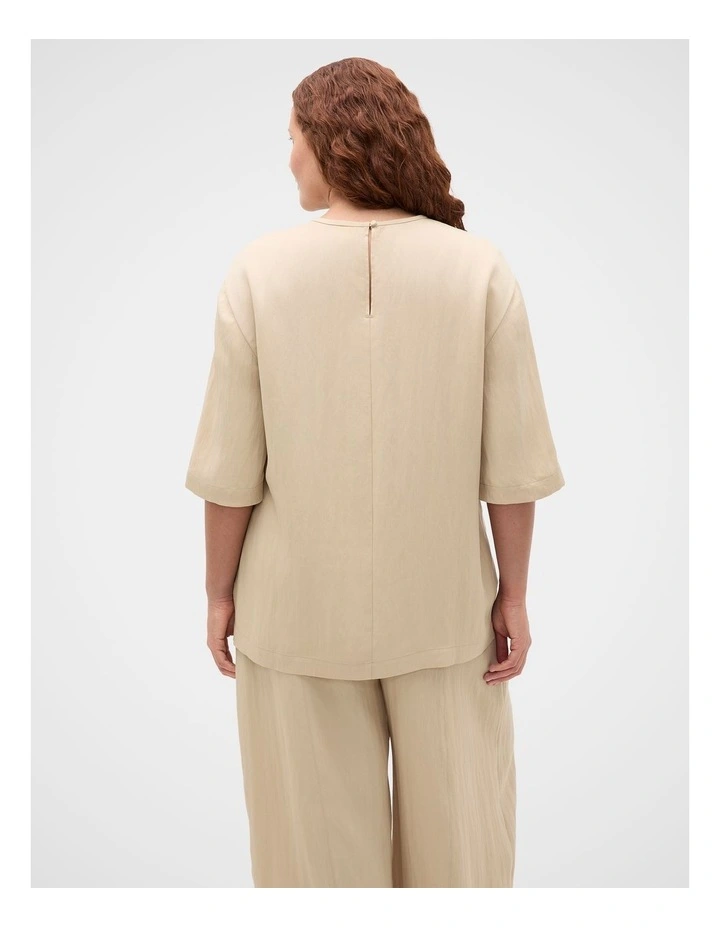 Textured Twill Longline Top image 6