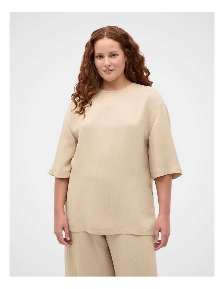Textured Twill Longline Top image 7