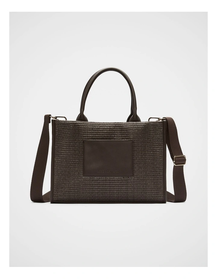 Structured Woven Mini Tote image 1