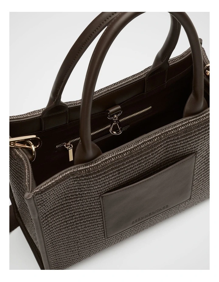 Structured Woven Mini Tote image 4