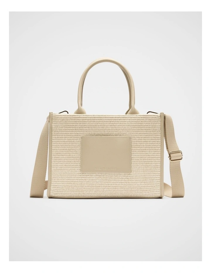 Structured Woven Mini Tote image 1