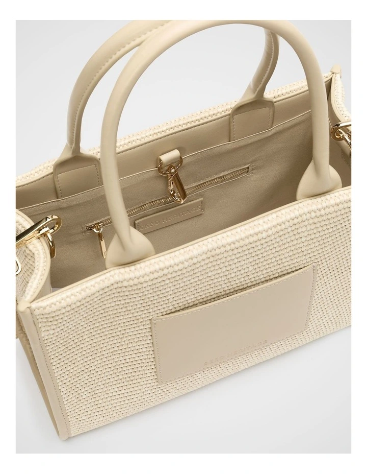 Structured Woven Mini Tote image 4