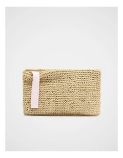 Logo Woven Pouch in Petal Pink