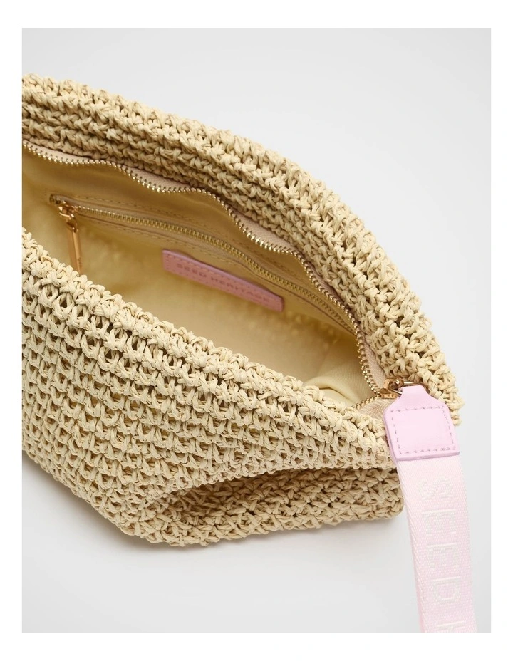 Logo Woven Pouch in Petal Pink image 3