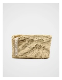 Logo Woven Pouch in Warm Sand