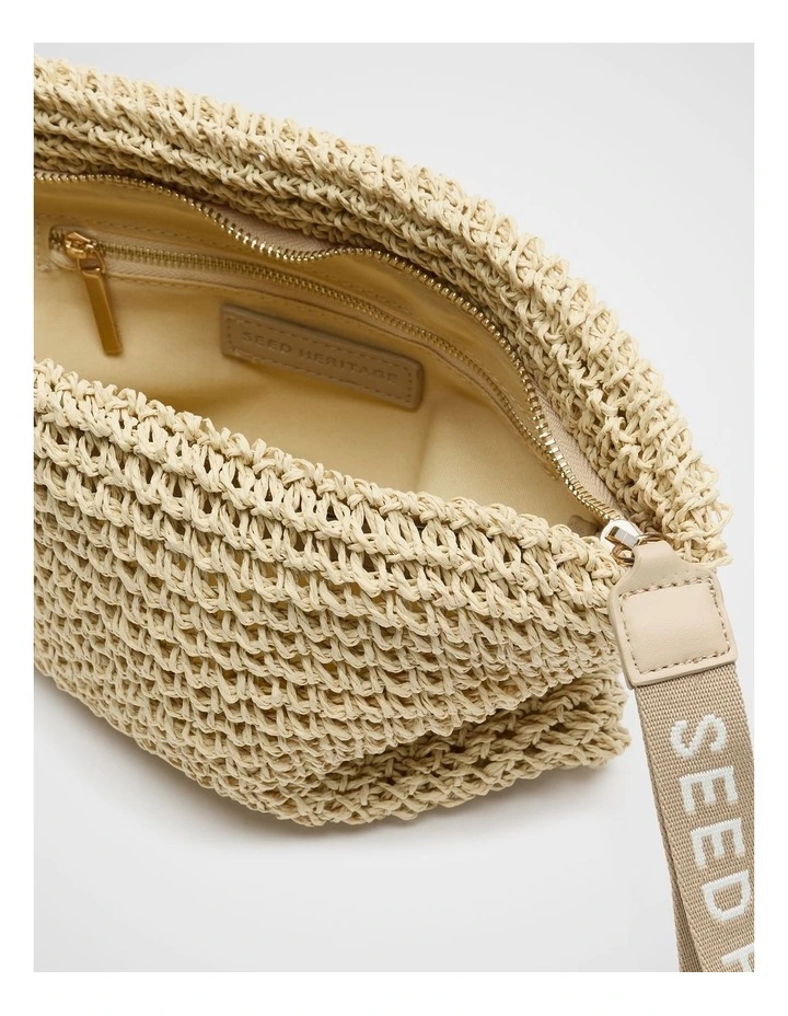 Logo Woven Pouch in Warm Sand image 3