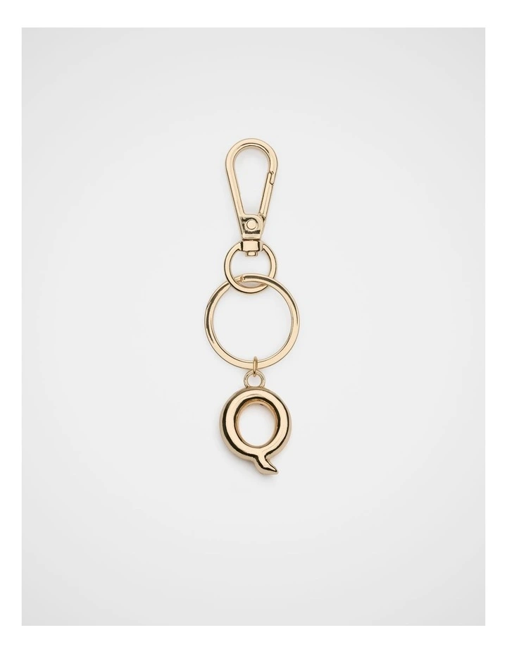 Gold Initial Keyring image 1