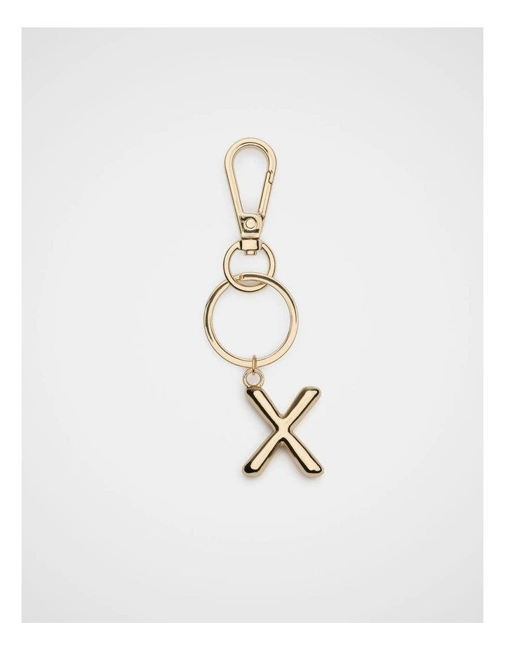 Gold Initial Keyring image 1