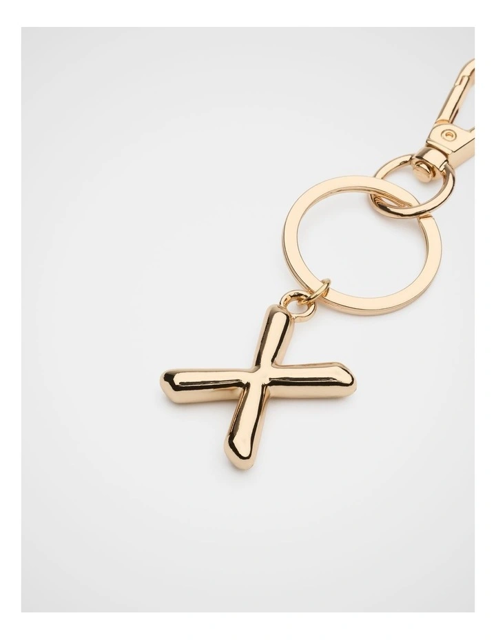 Gold Initial Keyring image 2