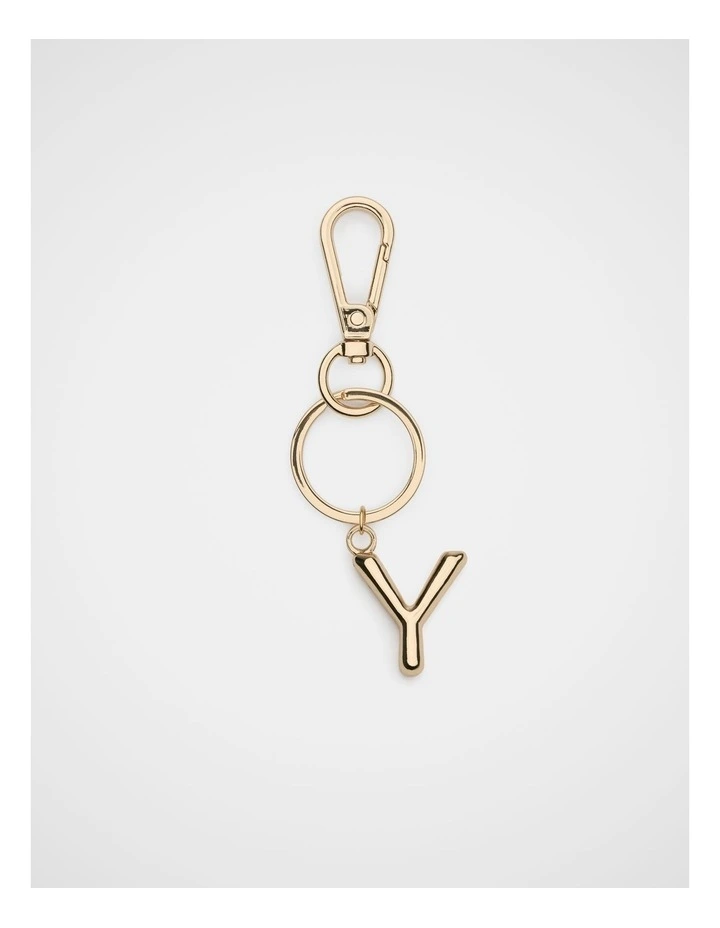 Gold Initial Keyring image 1