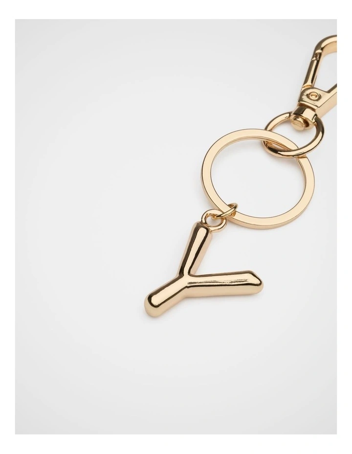 Gold Initial Keyring image 2