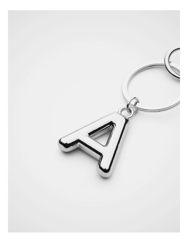 Silver Initial Keyring image 2