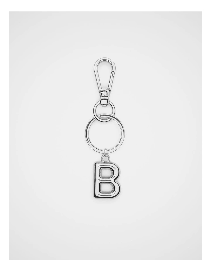 Silver Initial Keyring image 1