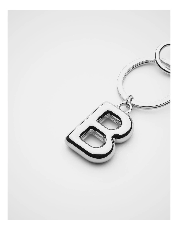 Silver Initial Keyring image 2