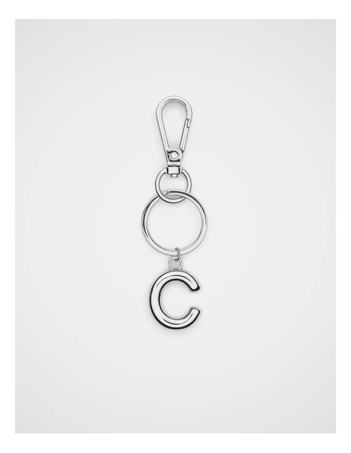 Silver Initial Keyring image 1