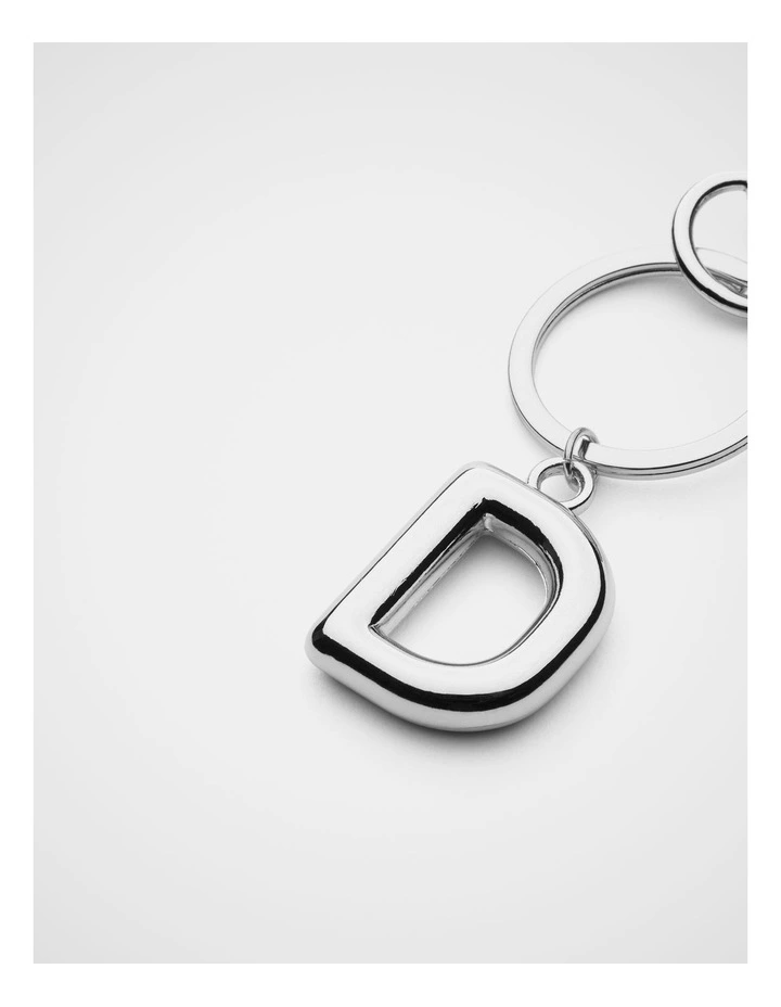 Silver Initial Keyring image 2