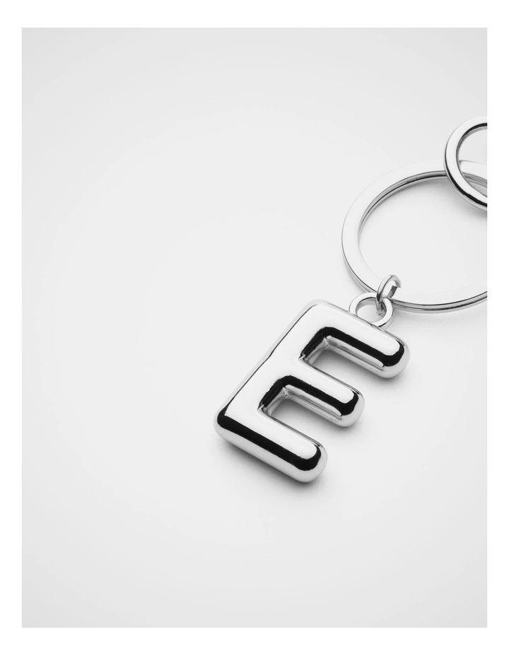 Silver Initial Keyring image 2