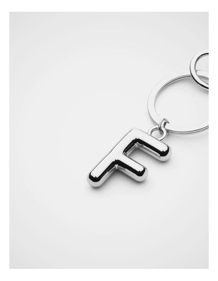 Silver Initial Keyring image 2