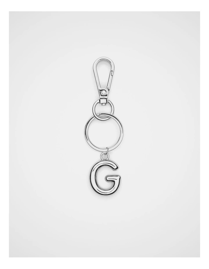 Silver Initial Keyring image 1