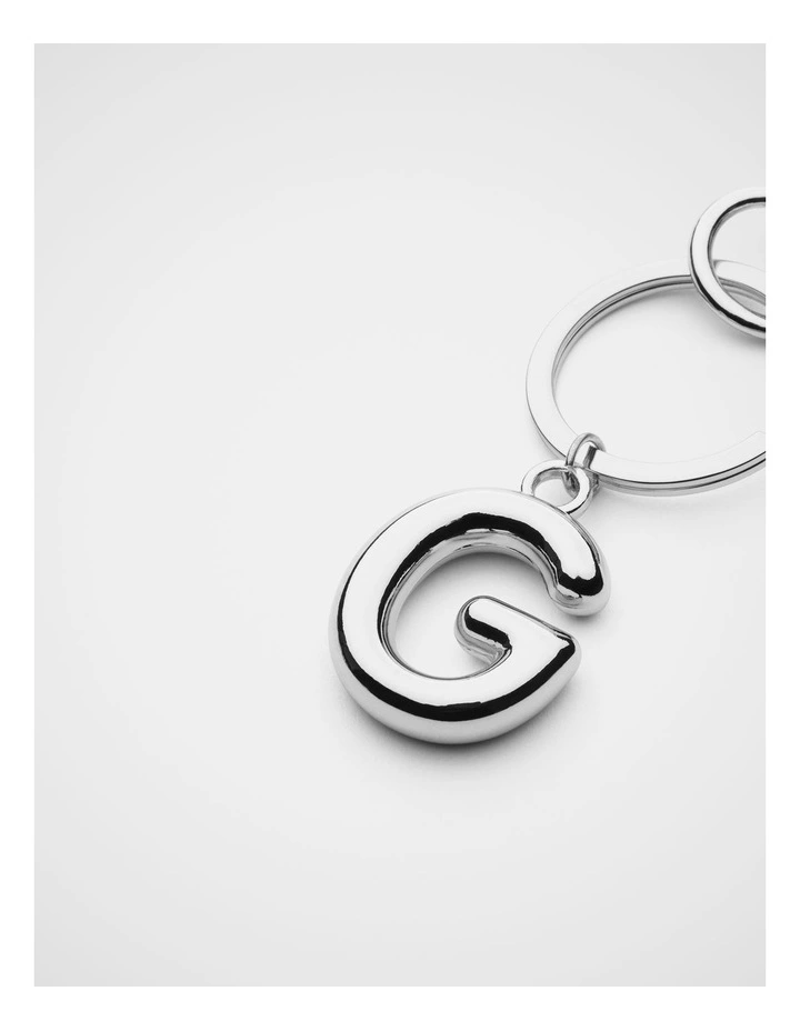 Silver Initial Keyring image 2