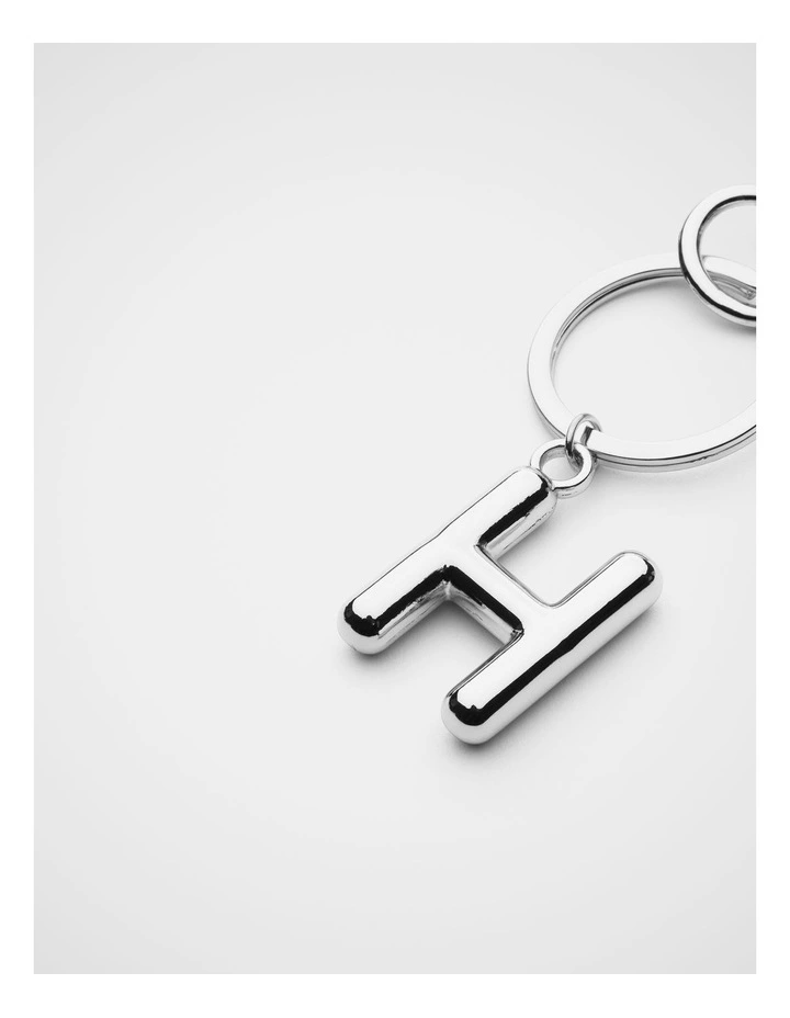 Silver Initial Keyring image 2