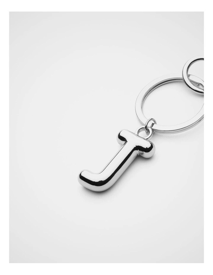 Silver Initial Keyring image 2
