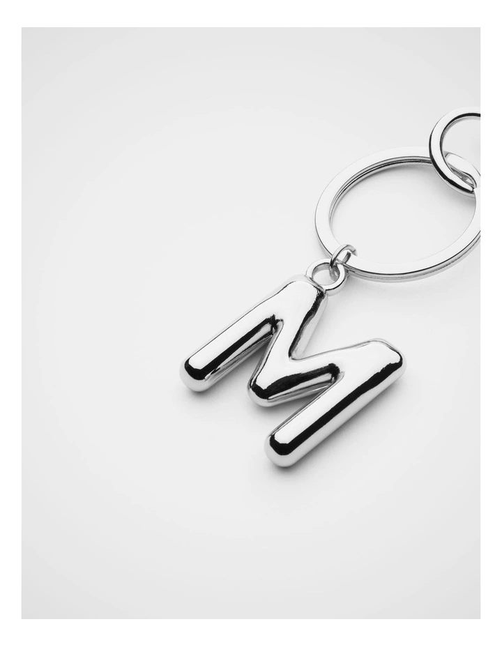 Silver Initial Keyring image 2