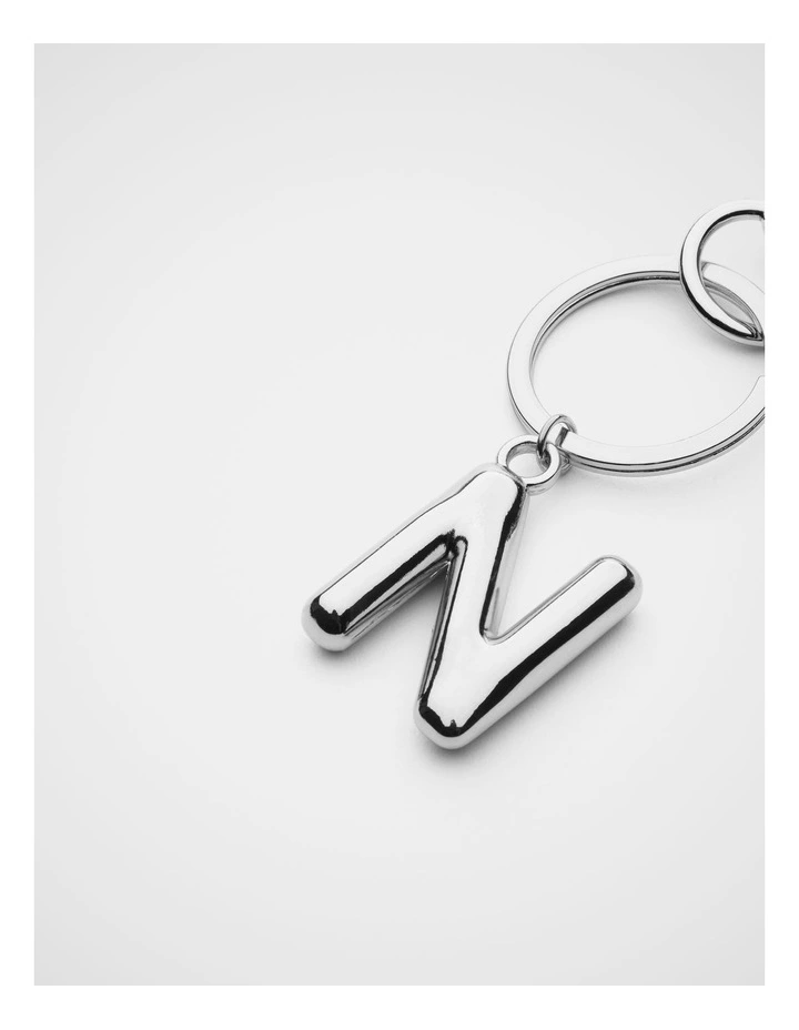 Silver Initial Keyring image 2