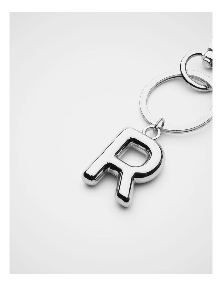 Silver Initial Keyring image 2