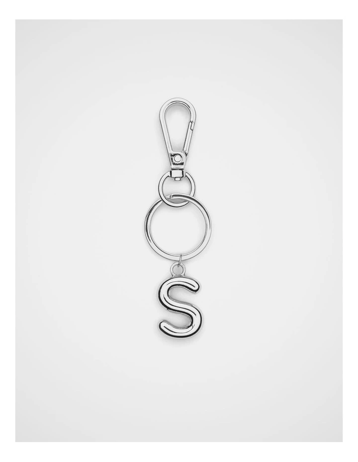 Silver Initial Keyring image 1
