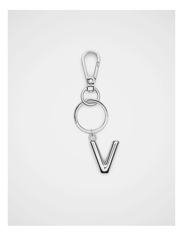 Silver Initial Keyring image 1