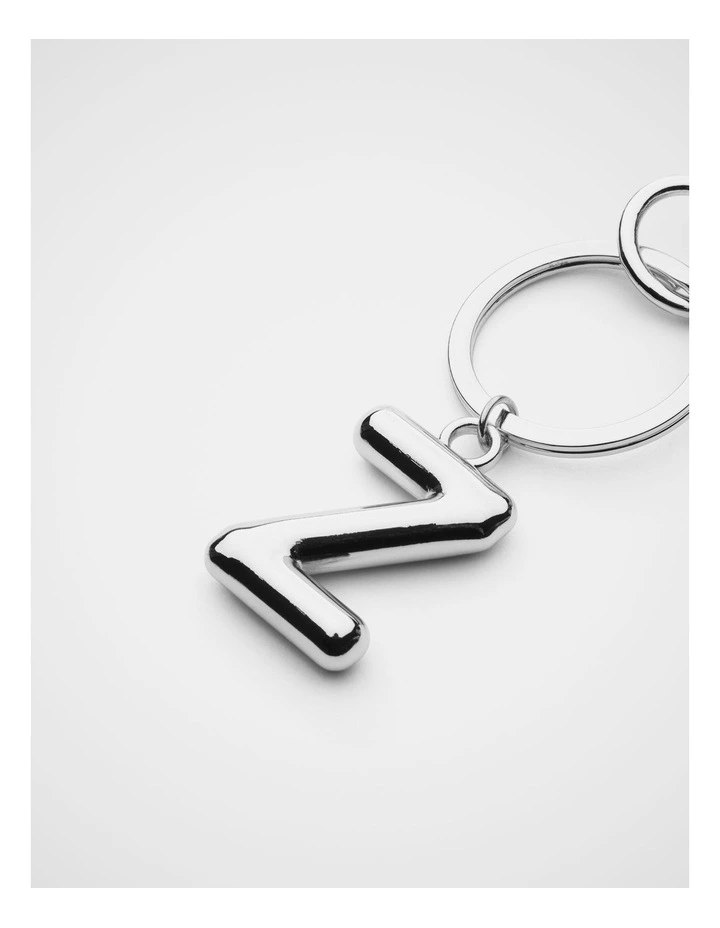 Silver Initial Keyring image 2