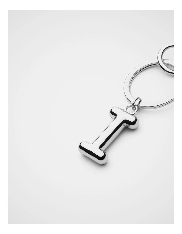 Silver Initial Keyring image 2