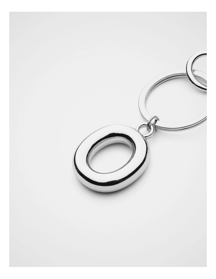Silver Initial Keyring image 2