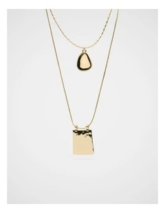 Square Pendant Necklace Set